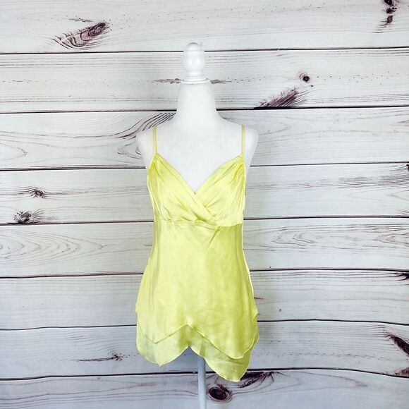 TO THE MAX Canary Yellow Retro Silky 90’s Top Sz 8 - Picture 5 of 7